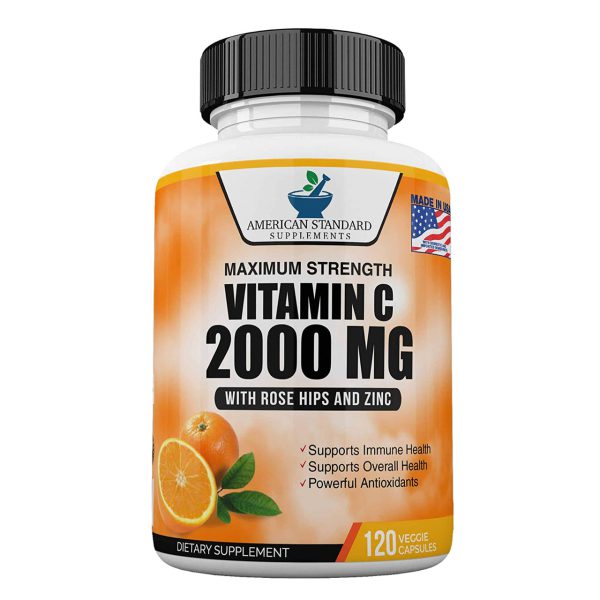 Vitamin C 2000mg with Zinc and Rose Hips Extract american standard 1