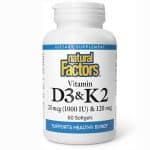ویتامین K و D (برند NaturAL FACTORS)